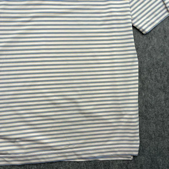 FootJoy Shirt Mens 2XL White Striped Performance Golf Polo Short Sleeve - Picture 10 of 16
